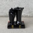 画像3: VINTAGE ANTIQUE CERAMIC PEN HOLDER BLACK CAT ヴィンテージ アンティーク セラミック ペンホルダー 黒猫 / コレクタブル オブジェ ディスプレイ 陶器 置物 輸出用 (3)