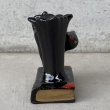 画像5: VINTAGE ANTIQUE CERAMIC PEN HOLDER BLACK CAT ヴィンテージ アンティーク セラミック ペンホルダー 黒猫 / コレクタブル オブジェ ディスプレイ 陶器 置物 輸出用 (5)