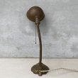 画像3: VINTAGE ANTIQUE DESKLAMP ヴィンテージ アンティーク デスクランプ スタンドライト 卓上ライト 照明 / グースネック アイアン リーフ 店舗什器 アメリカ (3)