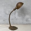 画像5: VINTAGE ANTIQUE DESKLAMP ヴィンテージ アンティーク デスクランプ スタンドライト 卓上ライト 照明 / グースネック アイアン リーフ 店舗什器 アメリカ (5)