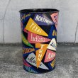 画像3: VINTAGE ANTIQUE TINCAN COLLEGE PENNANT ヴィンテージ アンティーク ゴミ箱 トラッシュ缶 カレッジペナント ティン缶 / インテリア ディスプレイ 雑貨 アメリカ (3)