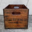 画像5: VINTAGE ANTIQUE WOOD CRATE WOODEN BOX  ATLAS BREWING CO. ヴィンテージ アンティーク ウッドボックス 木箱 / コレクタブル 収納 ケース ガレージ ガーデニング 店舗什器 アメリカ USA  (3) (5)