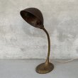 画像1: VINTAGE ANTIQUE DESKLAMP THE GREIST MFG CO ヴィンテージ アンティーク デスクランプ スタンドライト 卓上ライト 照明 / グースネック アイアン 鉄 店舗什器 アメリカ (1)