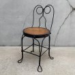 画像1: VINTAGE ANTIQUE KIDS CHAIR PARLOR CHAIR ヴィンテージ アンティーク 椅子 アイスクリームチェア パーラーチェア / キッズ 子供用 家具 インテリア アイアン 店舗什器 アメリカ USA (1) (1)