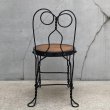 画像3: VINTAGE ANTIQUE KIDS CHAIR PARLOR CHAIR ヴィンテージ アンティーク 椅子 アイスクリームチェア パーラーチェア / キッズ 子供用 家具 インテリア アイアン 店舗什器 アメリカ USA (1) (3)