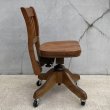 画像4: VINTAGE ANTIQUE CHAIR ヴィンテージ アンティーク 回転椅子 いす チェア / デスクチェア オフィスチェア ウッド 木製 家具 店舗什器 アメリカ (4)