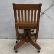 画像3: VINTAGE ANTIQUE CHAIR ヴィンテージ アンティーク 回転椅子 いす チェア / デスクチェア オフィスチェア ウッド 木製 家具 店舗什器 アメリカ (3)