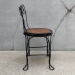 画像4: VINTAGE ANTIQUE KIDS CHAIR PARLOR CHAIR ヴィンテージ アンティーク 椅子 アイスクリームチェア パーラーチェア / キッズ 子供用 家具 インテリア アイアン 店舗什器 アメリカ USA (1) (4)