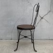 画像5: VINTAGE ANTIQUE ICE CREAM PARLOR CHAIR ヴィンテージ アンティーク アイスクリームパーラーチェア 椅子 / ウッド アイアン 木製 家具 店舗 什器 アメリカ USA (2) (5)