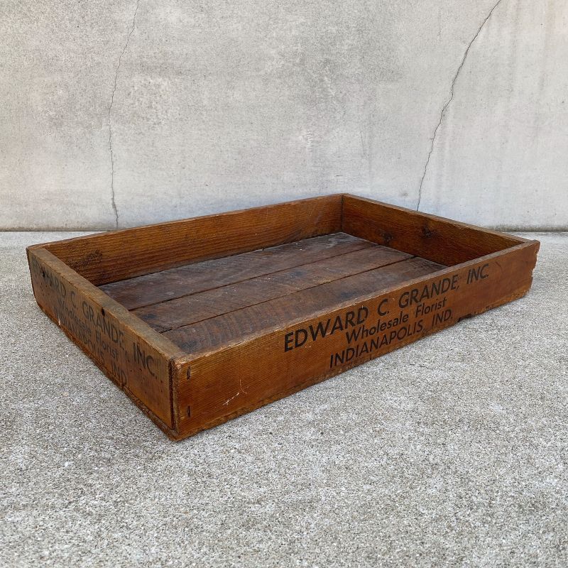 VINTAGE ANTIQUE WOODBOX WOODCASE EDWARD C GRANDE INC ヴィンテージ